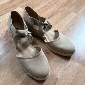 Tan Espadrille Wedges